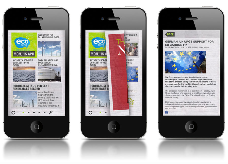 iPhone Smartphone App Page Design